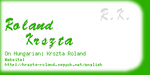 roland krszta business card